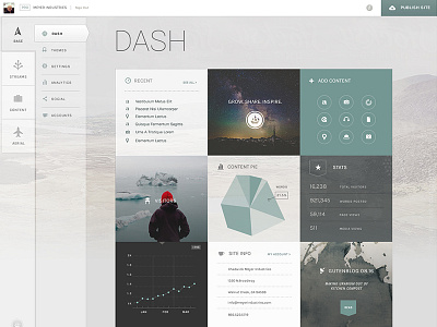 2.0 Dash Light Theme admin chart cms content control panel dashboard gutensite stats ui ux