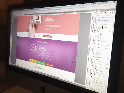Landing page iCupom colors landing layout site ui web work
