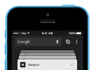 Chrome for iOS: Material Redesign chrome concept google ios material design redesign