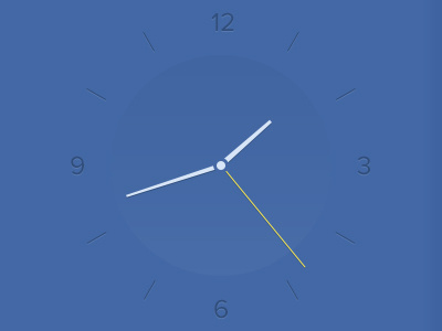 Time analogue app blue clock digital interface online software time yellow