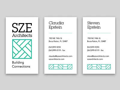 SZE Business Cards branding business card geometric line print slab serif vertical