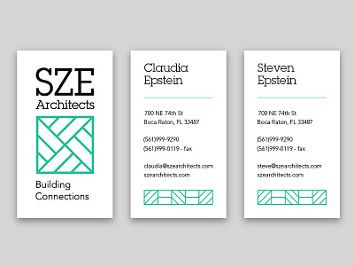 SZE Business Cards branding business card geometric line print slab serif vertical