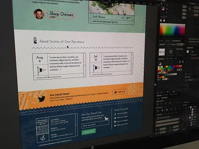 Riverbend Site Footer anchor bar footer icons layout lighthouse nautical restaurant sea food twitter website