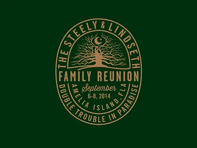 Family Reunion Badge family reunion illustration live oak tree