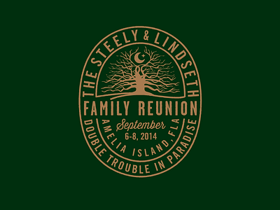 Family Reunion Badge family reunion illustration live oak tree