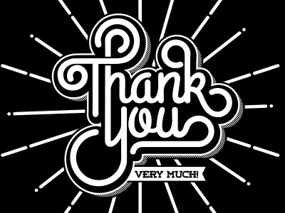 Thank You note nyc typography