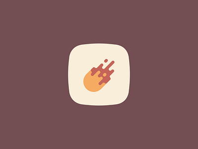 Comet comet flat icon illustration space