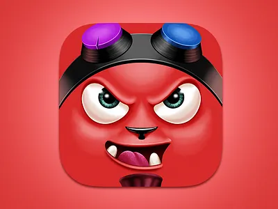 Arcade game icon devil game icon ios red