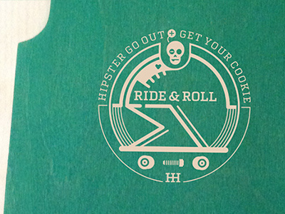 Hipster Cookie bone hands heart longboard ride roll screw skateboard skeleton street surf