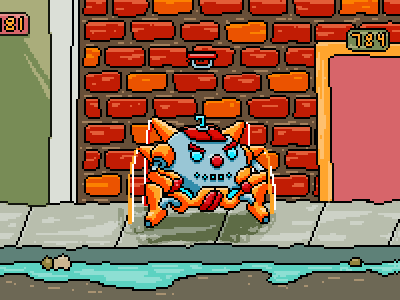 Pinatech animation II animation game gif loop pinata pixel pixel art robot