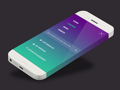 Menu app club dance dj electronic ios menu mobile music responsive search