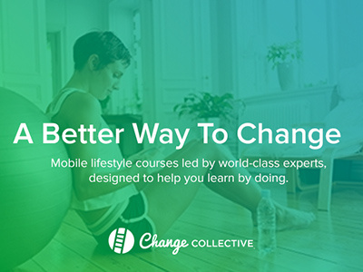 A Better Way To Change ad blue brand gradient green identity photograph sketch tagline