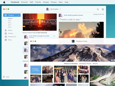 Facebook App Preview app facebook glass ui