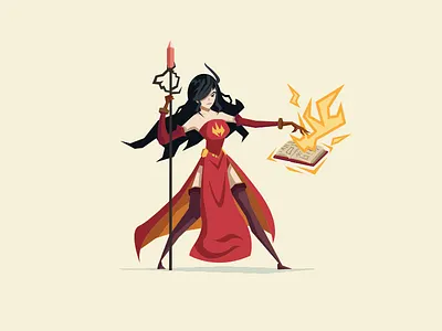 The Sorceress color concept art fantasy game dev illustration sketch sorcerer vector