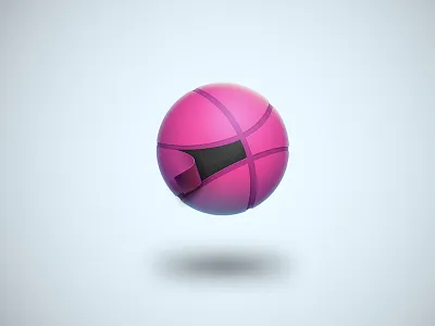 Dribbble basketball ball icon invite thanks