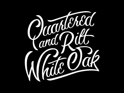 Wood lettering script type