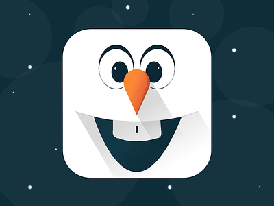 Olaf Icon blue flat frozen icon movie olaf shadows