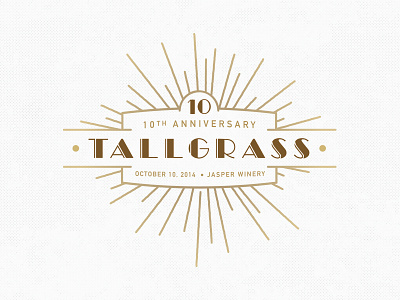 Tallgrass 10th Anniversary 10th anniversary art deco awards ceremony gatsby logo roaring 20s theatre