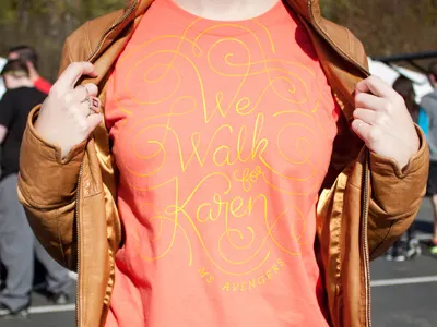 MS Walk custom type flourishes lettering ms walk shirt design typography