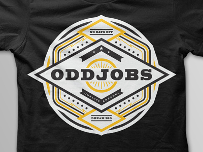 Oddjobs Tshirt Design #2 apparel apparel design nhammonddesign nick hammond nick hammond design nickhammonddesign.com oddjobs oddjobs apparel tshirt tshirt design