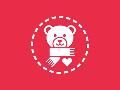 Children's Non-profit Logo bear knitting logo sewing stitching volunteer