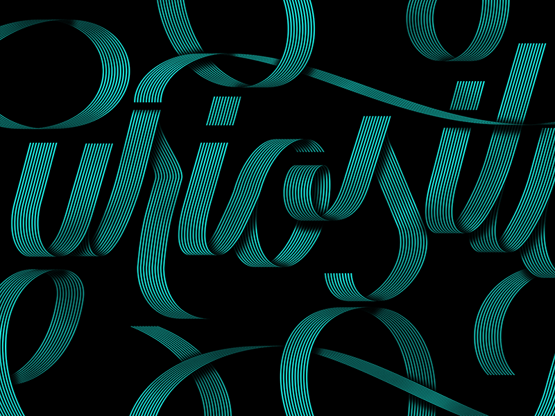 Curiosity Close Up illustration lettering typography vector