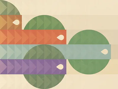 Turtles circles illustration shapes tmnt triangles tutles