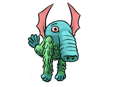 Animation Test alien animation bat elephant gif pet