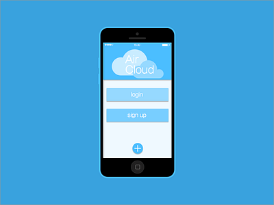 Air-cloud flat iphone materialdesign sketch ui