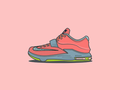 Nike KD 7 basketball illustration kd7 kevin durant nike shoe