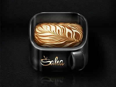 Coffee Club black club coffee cup froth gold icon ios latte luxury mug