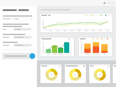 Calculation & results bar calculator chart data ios ipad line pie visualization wireframes