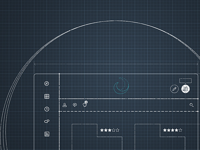 Between web and print blue blueprint devarium plan print sketch web webdesign