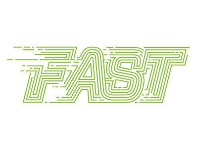 Fast fast line art logo type yp © yoga perdana