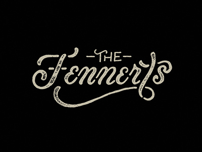 The Fennerts Logo grunge handlettering lettering script typography vintage