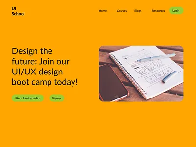 Landing Page with Complementary Colour Scheme landingpage ui uiux ux webdesign website