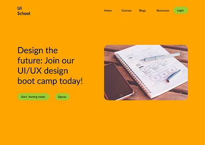 Landing Page with Complementary Colour Scheme landingpage ui uiux ux webdesign website