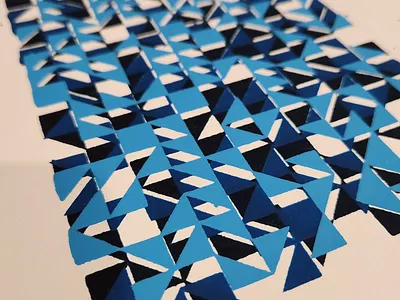 Abstract Triangles No 1 - ScreenPrint illustration screen print triangles vector