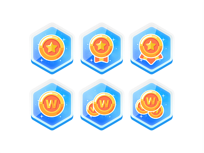 Achievement badges achievement badges app application award badges branding coin coins design graphic design icon icon set illustration logo medal online learning steps ui ux vector workout