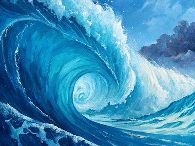 blue abstract painting graphic design illustration painting
