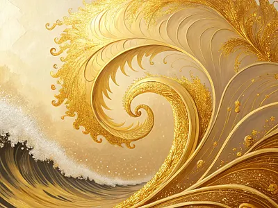 gold abstract painting graphic design illustration vector