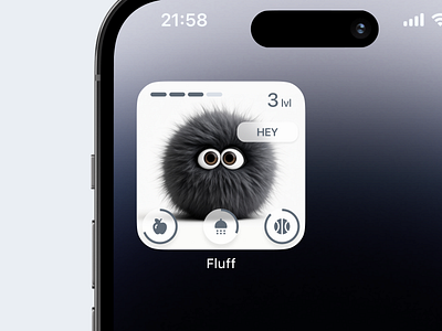 Tamagotchi App Widget for iOS app branding design icons illustration ios mobile ui widget