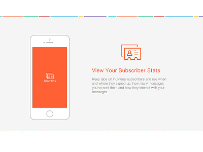 Aweber App Landing Page app flat flat color iphone landing page mobile mockup phone