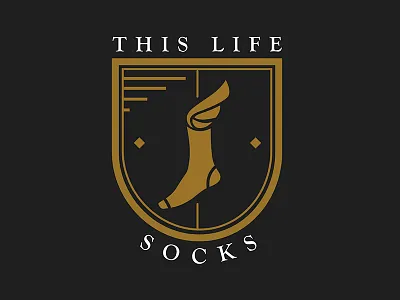 This Life Socks logo badge brand geometric logo shield socks vector vintage