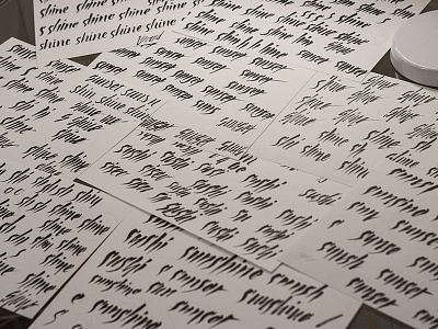calligraphy tests calligraphy typography