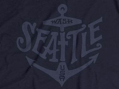 Seattle T-shirt - Anchor anchor handlettered handlettering lettered lettering seattle seattle week stately type t shirt tee usa washington