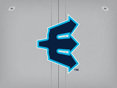 Everett AquaSox "Trident E" aquasox baseball everett logo mariners seattle sports trident