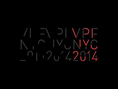 VPF NYC 2014 identity logo nyc publishing red stencil type video