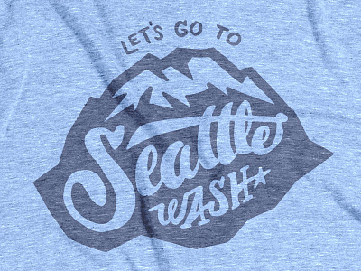 Seattle T-shirt - Mt. Rainier handlettered handlettering lettered lettering mount rainier rainier seattle seattle week stately type t shirt tee washington