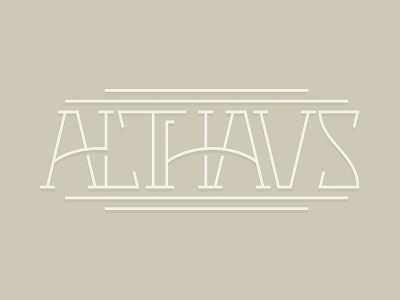 Althaus branding lettering ligatures